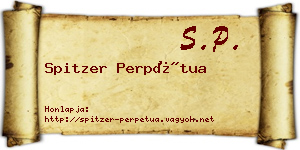 Spitzer Perpétua névjegykártya